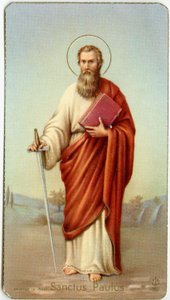 Fromma bild: Sankt Paulus av Tarsus (kromolitografi) av Anonymous Anonymous