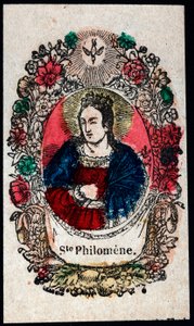 Fromma bild: Saint Philomene. Gravyr av 1800-talets Privatsamling av Anonymous Anonymous