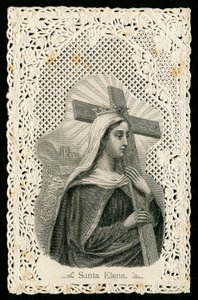 Fromma bild: St Helena, mor till Konstantin den store (gravyr) av Anonymous Anonymous