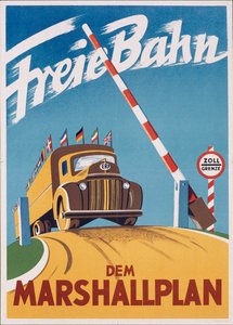 Plan Marshall ou Program de retablissement europeen (European Recovery Program ou ERP) (1948-1952) - Fri passage för Marshallplanen par Anonymous av Anonymous Anonymous