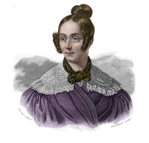 Porträtt av Mademoiselle Didion (Barbe Francoise Madeleine Didion) (Barbe-Francoise-Madeleine) (1798-1836) i "Porträtt och historia av nyttiga män: män och kvinnor från alla länder och förhållanden som har förvärvat rättigheter till erkännandet av de mänsk av Anonymous Anonymous