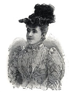 Porträtt av Adelina Patti (1843-1919), italiensk sångerska. Gravyr i "" Le Petro Parisien"" av Anonymous Anonymous