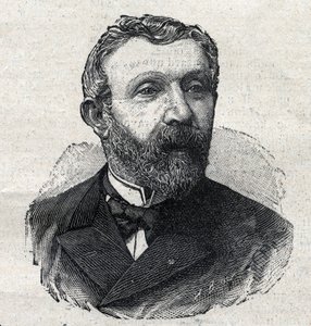 Porträtt av Alfred Mezieres (1826-1915), fransk litteraturhistoriker, journalist och politiker. Gravyr i "Le Petit Parisien" av Anonymous Anonymous