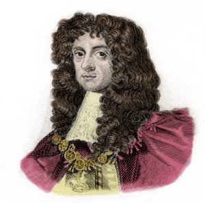 Porträtt av Karl II (1630-1685) Kung av England Gravyr från 1800-talet. Milanese av Anonymous Anonymous
