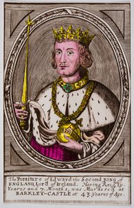 Porträtt av Edward II (1284-1327) kung av England, Privee Collection av Anonymous Anonymous