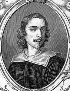 Porträtt av Francesco Albani (1578-1660) sa den albanske, italienska målaren. 1859 gravyr i "" gallerierna i Europa - Italien"" av Armandaud. Privat samling. av Anonymous Anonymous