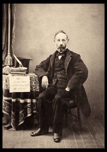 Porträtt av Francesco Crispi (1818-1901) italiensk statsman 1863. ©Lee/leemage av Anonymous Anonymous