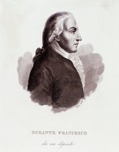 Porträtt av Francesco Durante (1684-1755) italiensk kompositör efter målning. 1800-talet. Milanesisk privatsamling av Anonymous Anonymous