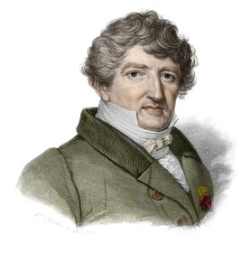 Porträtt av Georges Cuvier (1764-1832), fransk paleontolog i "Porträtt och historia av användbara män: män och kvinnor i alla länder och av alla förhållanden, som har förvärvat rättigheter till mäns erkännande" publicerad och propagerad av Societe Mo av Anonymous Anonymous