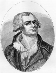 Porträtt av Georges Danton (1759 - 1794) talare och politiker - Gravyr från 1863 i "Den röda boken - Histoire De L