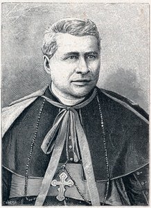 Porträtt av Giovanni Simeoni (1816-1892), italiensk kardinal. Gravyr i "The Catholic Missions in the XIXth Century"" av Louis-Eugene (Louis Eugene) Louvet. privat samling. av Anonymous Anonymous
