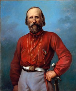 Porträtt av Giuseppe Garibaldi (1807-1882) Anonym målning 1800-talet. Brescia, privat samling av Anonymous Anonymous