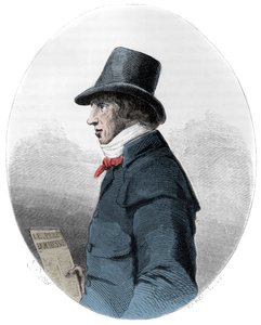 Porträtt av Jacques-Rene Hebert (1757-1794), fransk journalist och politiker - Porträtt av Jacques Rene Hebert (1757-1794) fransk journalist och politiker - Gravyr från 1863 i "Den röda boken - Histoire De L