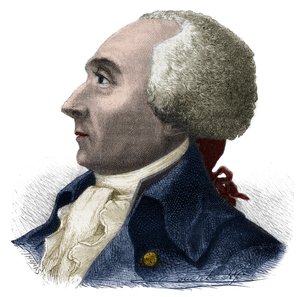 Porträtt av Jacques Rene Hebert (1757-1794) fransk journalist och politiker - Gravyr i "Histoire des Girondins"" av Alphonse de Lamartine (1790-1869) 1865-1866 - Privat samling av Anonymous Anonymous