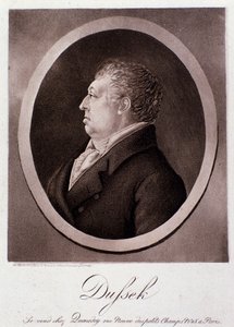 Porträtt av Jan Ladislav Dussek (gravyr) av Anonymous Anonymous
