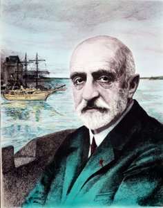 Porträtt av Jean Baptiste Charcot (1867-1936), läkare, utforskare av polarzonerna. 1900-talets privatsamling av Anonymous Anonymous