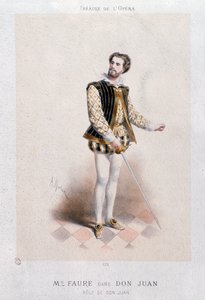 Porträtt av Jean Baptiste Faure som Don Giovanni (1866) av Anonymous Anonymous