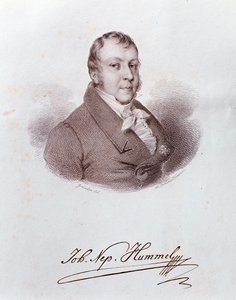 Porträtt av Johann Nepomuk Hummel (gravyr av Anonymous Anonymous