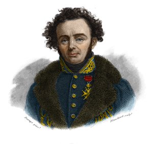 Porträtt av Joseph Paul Gaimard, fransk naturforskare (1796-1858) i "Porträtt och historia av nyttiga män: män och kvinnor i alla länder och förhållanden som har förvärvat rätten till erkännande av män" som publiceras och sprids av Societe M av Anonymous Anonymous