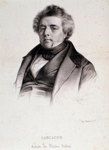 Porträtt av Luigi Lablache (1794-1858) Italiensk och fransk operasångare Gravyr. 1800-talet. Milanesisk privatsamling av Anonymous Anonymous