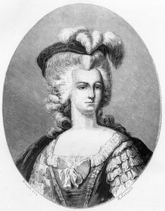 Porträtt av Marie Antoinette (1755-1793), Frankrikes drottning - Gravyr från 1863 i "Le Livre Rouge - Histoire De L