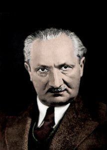 Porträtt av Martin Heidegger (1889-1976), tysk filosof.