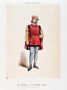 Porträtt av Herr Faure som tolkar kung Karl VII i operan Jeanne d