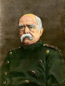 Porträtt av Otto Von Bismarck (1815-1898) Preussens kansler. Gravyr av 1800-talets Privatsamling av Anonymous Anonymous