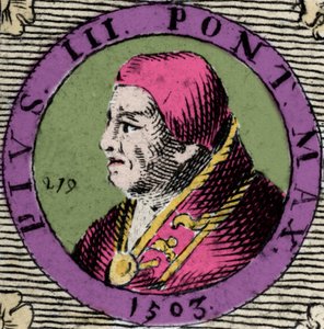Porträtt av Pius III, Francesco Todeschini Piccolomini (1439-1503), vald till påve den 22 september av Anonymous Anonymous