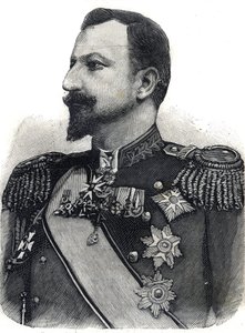 Porträtt av prins Ferdinand I (1861-1948) av Bulgarien. Gravyr i "" Le Peute Parisien"" av Anonymous Anonymous