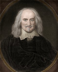 Porträtt av Thomas Hobbes (1588-1679) engelsk filosof - Thomas Hobbes 1588-1679 engelsk filosof och politisk teoretiker av Anonymous Anonymous