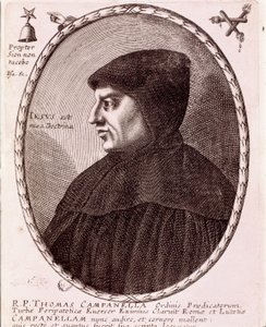Porträtt av Tommaso Campanella, dominikansk munk och filosof. Gravyr. av Anonymous Anonymous