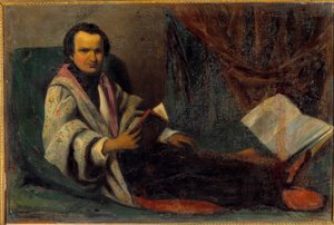 Porträtt av Victor Hugo (1802-1885) Anonym målning. 1800-talet. Sol 0,66x0,98 m av Anonymous Anonymous