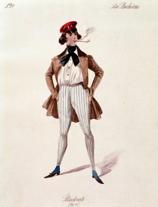 Porträtt av en student, från La boheme av Puccini (1892-1895) av Anonymous Anonymous