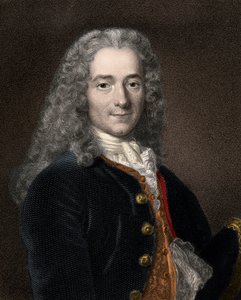 Porträtt av den franske författaren och filosofen Francois-Marie Arouet dit Voltaire (1694-1778) av Anonymous Anonymous