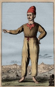 Porträtt av revolutionären Tommaso Aniello, dit Masaniello (1622-1647), en napolitansk fiskare, han tog chefen för revolten mot spanjorerna 1647” (Tommaso Aniello, känd som Masaniello, fiskhandlareledare för revolten mot styret av Habsburg Spa av Anonymous Anonymous