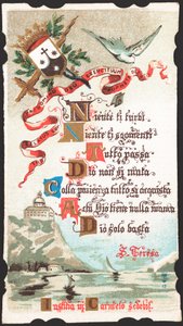 Bön riktad till Saint Therese from bild. Vykort. Början av 1900-talet. Privat samling av Anonymous Anonymous