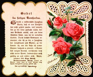 Bön riktad till St Bernard Pious bild. Vykort. Början av 1900-talet. Privat samling av Anonymous Anonymous