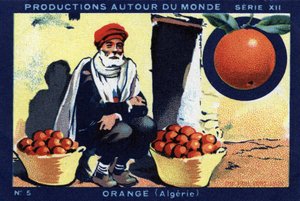 Produktioner runt om i världen: Orange i Algeriet. Kromolitografi från 1933 i "" Joseph-Milliat Album"" av Anonymous Anonymous