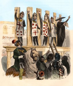 Straff av spiken på 1500-talet. Illustration i "" Mysteres of the Inquisition and Other Secretive Societies of Spain"" Av Victor de Fereal, Suberwick, Manuel Galo de Cuendias av Anonymous Anonymous