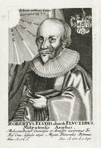 Robert Fludd (1574-1637) (Robertus de Waves), Anonym. Etsning, storlek: 15,5x10,2 av Anonymous Anonymous