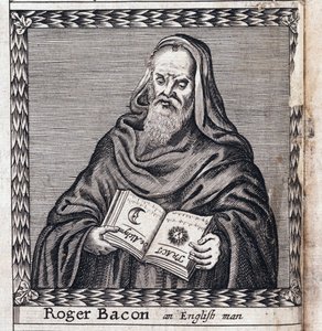 Roger Bacon (1214-1294), med smeknamnet Doctor Mirabilis (Doctor beundransvärd) - Anonymt arbete, gravyr av Anonymous Anonymous