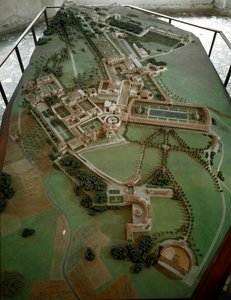 Romersk konst: reducerad modell av Villa Adriana (Hadrianus) av Anonymous Anonymous