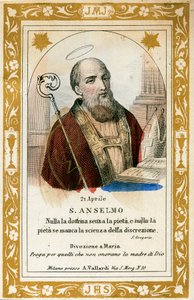 Saint Anselm (gravyr av Anonymous Anonymous