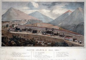 Saint Helena, 9 maj 1821 - Anonym - 1839 - Färglitografi - 59,9x84 - Privat samling av Anonymous Anonymous