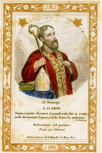 Saint Hilary av Poitiers (gravyr av Anonymous Anonymous