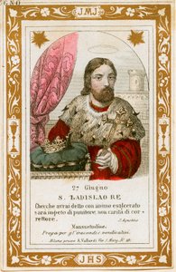 Saint Ladislaus I av Ungern (gravyr av Anonymous Anonymous