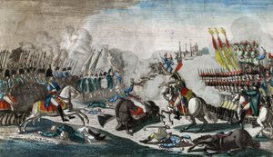 Slaget vid Luetzen (Bataille de Lutzen, ou Grossgorschen, 2 maj 1813) - Anonym - 1813 - Etsning, akvarell - 38,9x29,2 - Privat samling av Anonymous Anonymous