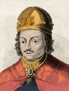 Kungen av Kastilien Alfonso X den vise (Alfonso X el Sabio) (1221-1284) Gravyr från 1800-talet. Milanese av Anonymous Anonymous