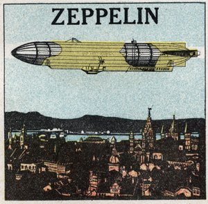 Ballongerna: zeppelinare. Anonym illustration från 1925. av Anonymous Anonymous